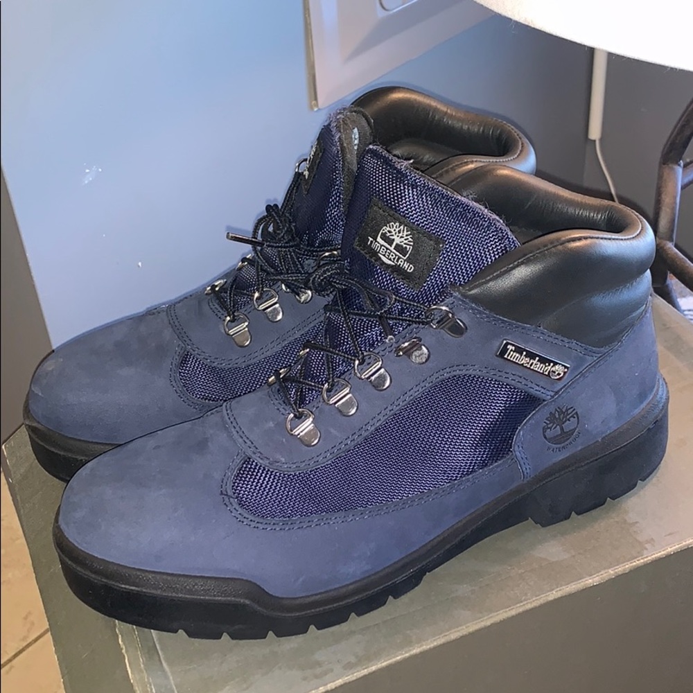 Men’s Timberland Boots Size 10 Navy Blue